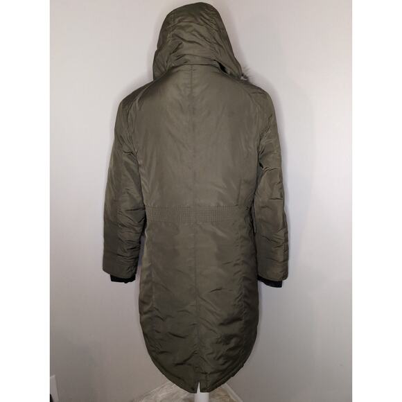 Stoic insulated outdoor winter down parka olive green coat med - Picture 5 of 13
